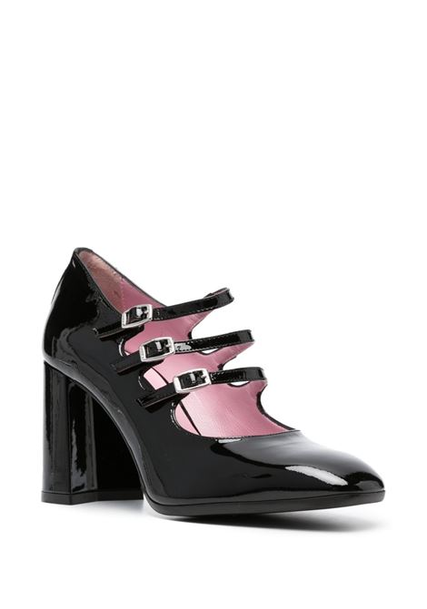 Black 80mm triple-buckle block-heel pumps Carel paris - women CAREL PARIS | KEEL01331766BLK